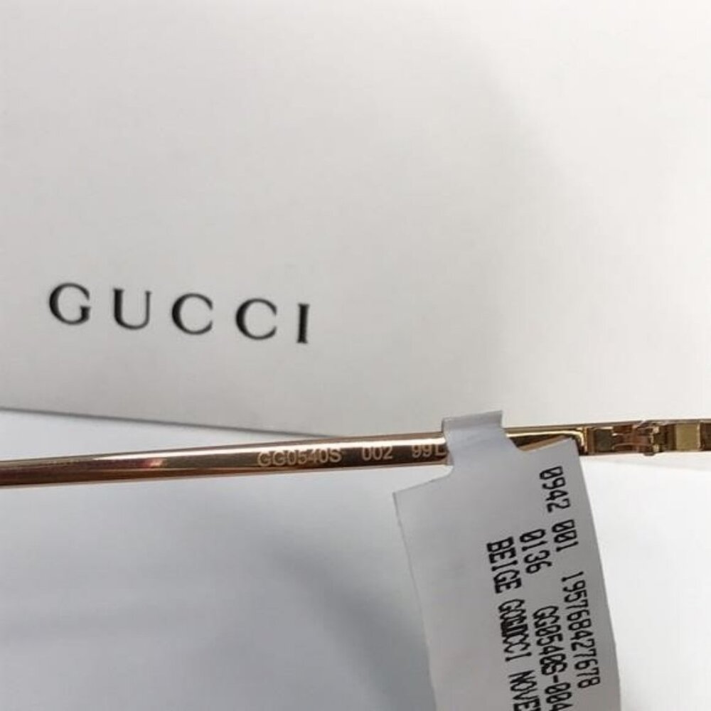 Authentic Gucci GG0540S 002 Havana Grey Shield Sunglasses – New 🔥 - Picture 3 of 11